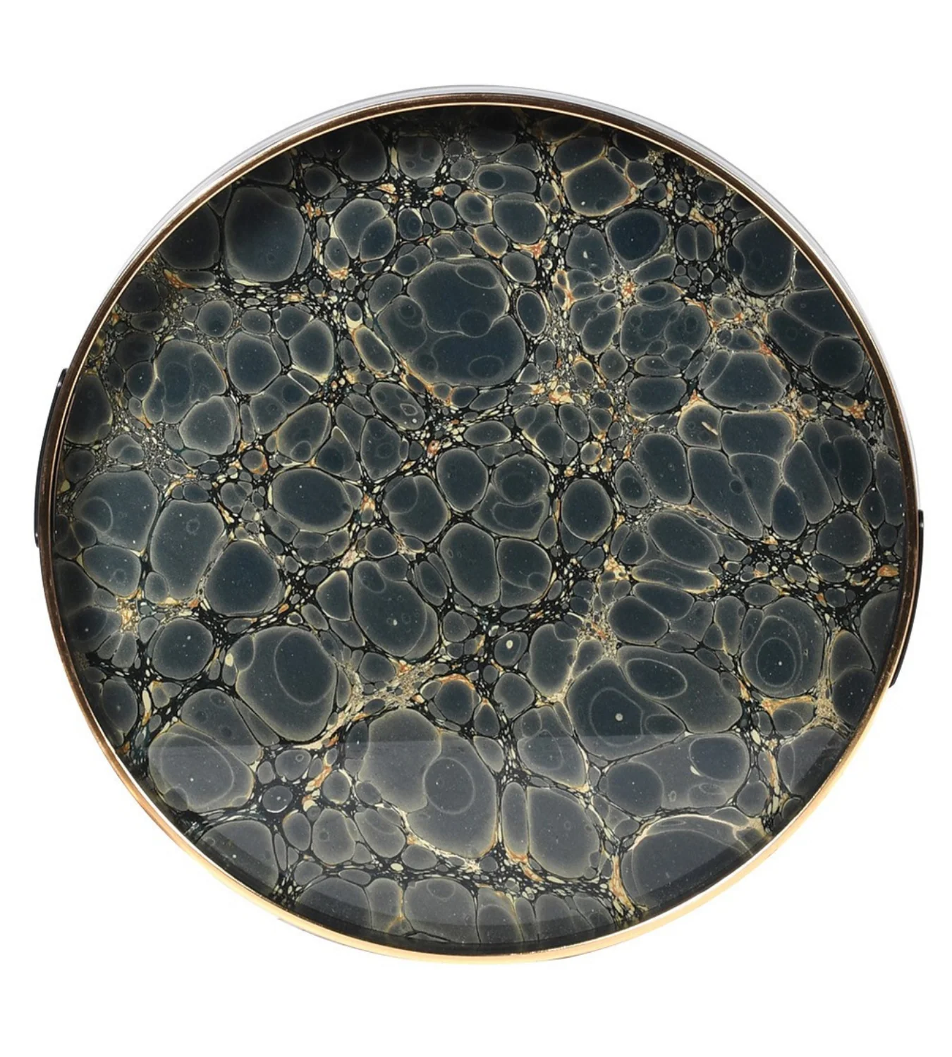 Indigo Blue and Gold Mottled Effect Tray - Image 7