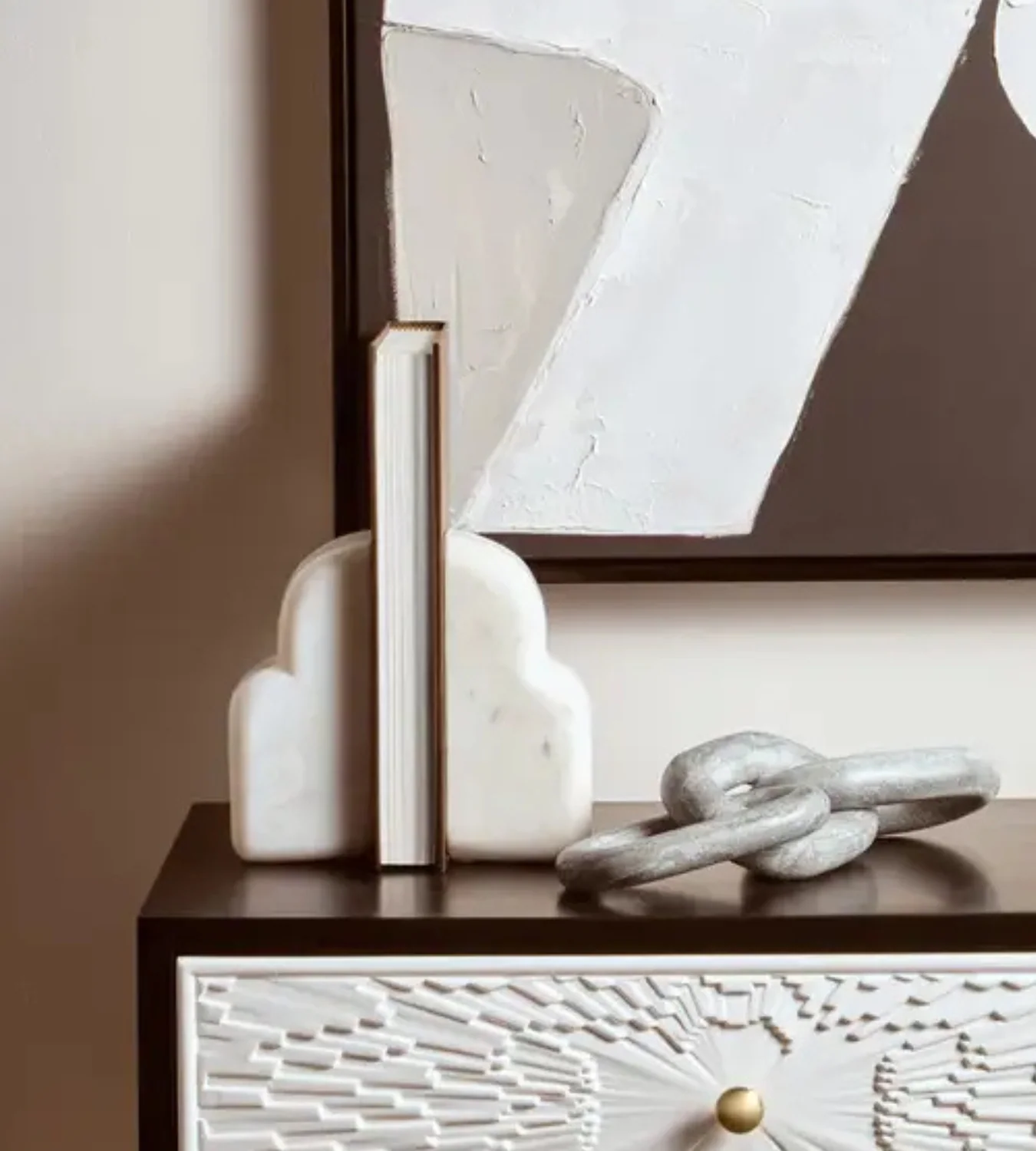 Luna White Marble Bookends – Set of Two - Image 8
